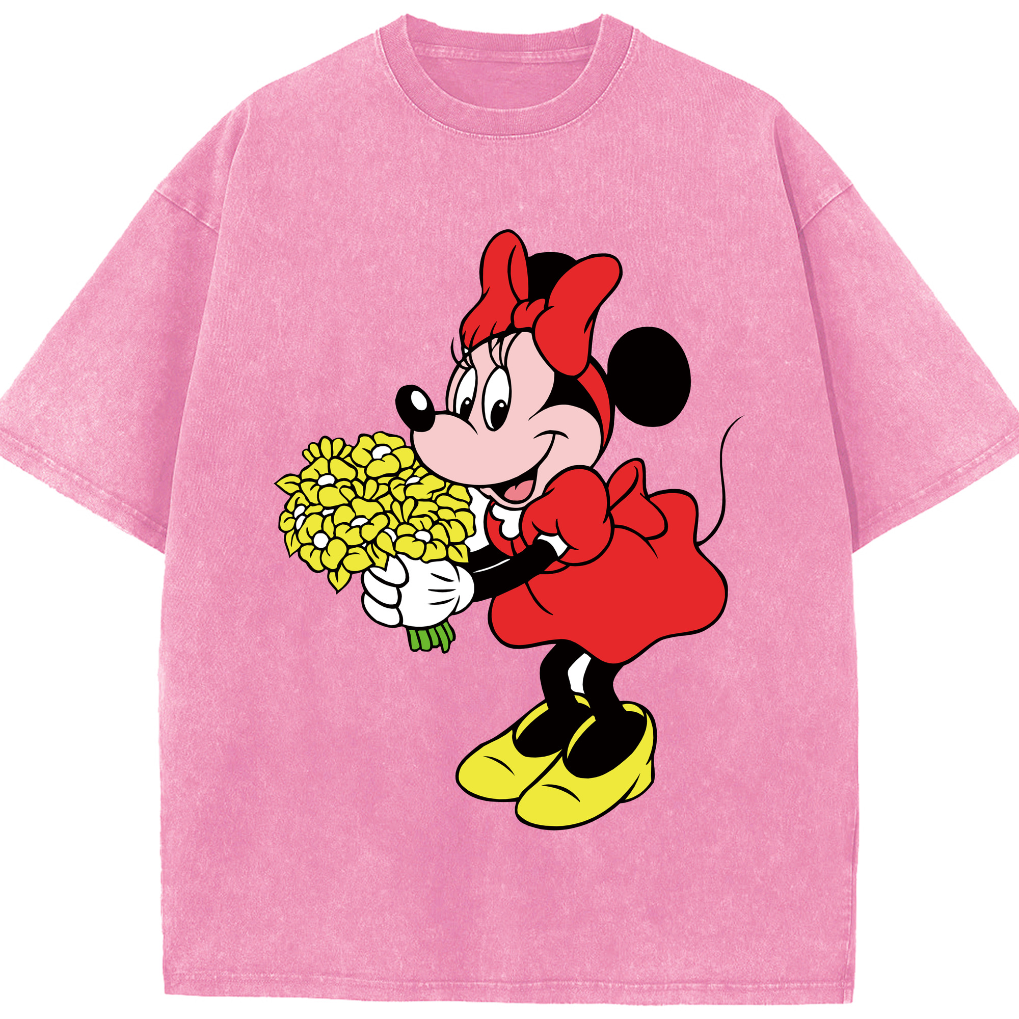 （画像用） ミッキーマウス Mickey Mouse 綿100% ヴィンテージ風 半袖Tシャツ（フロントプリント）